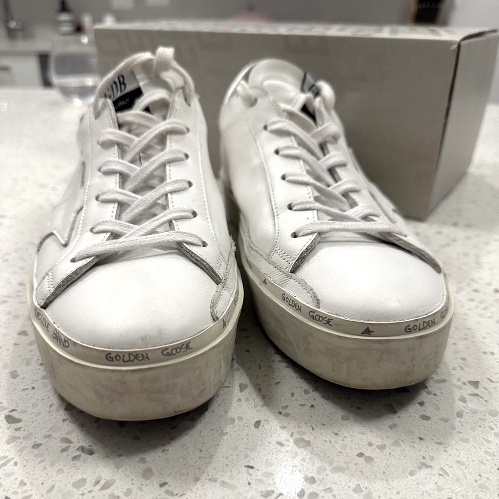 Golden Goose Hi Star 39 white and silver with box - Picture 3 of 13